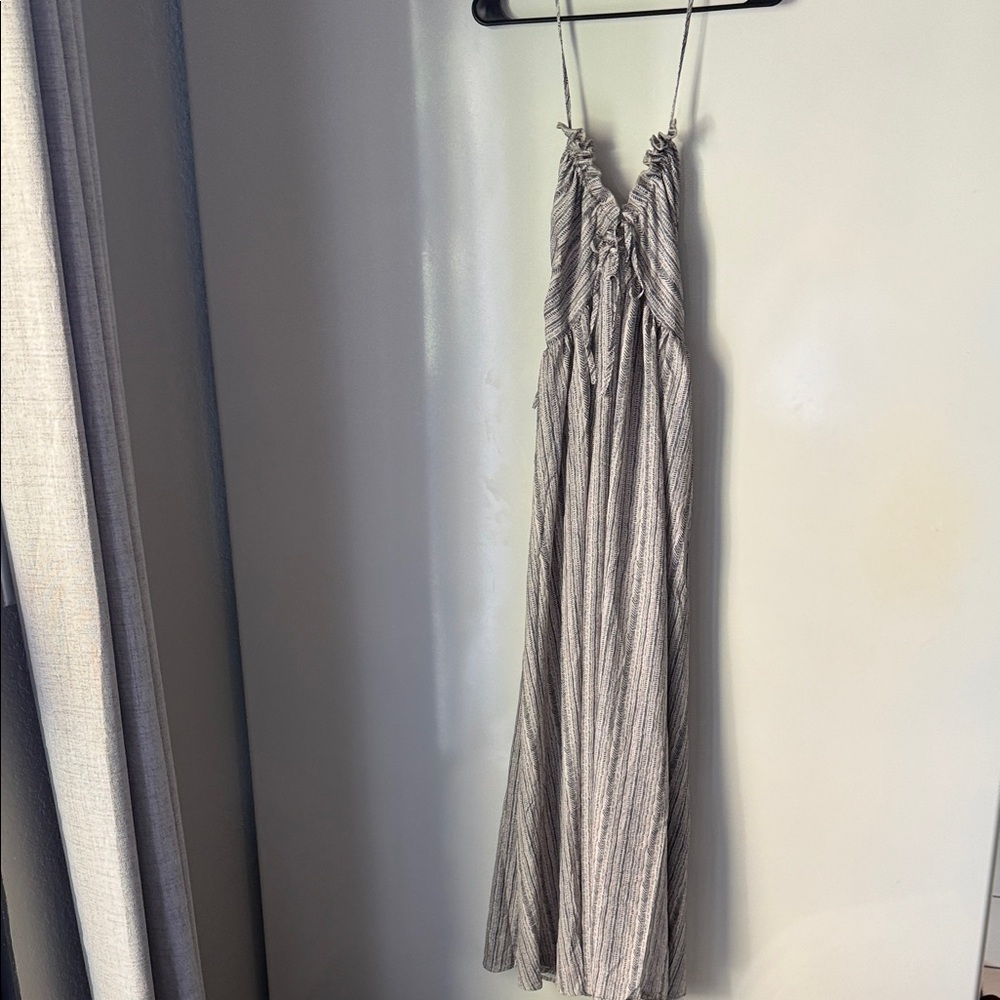 Elegant Striped Maxi Dress